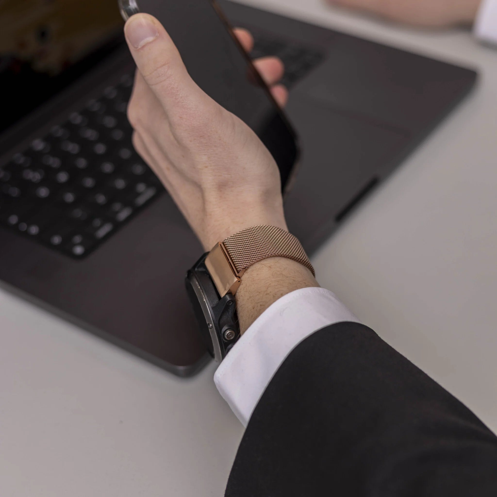 Garmin Fenix 7 Milanese-Armband ( Roségold )