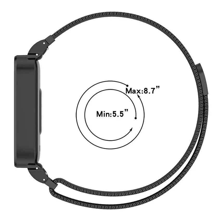 Xiaomi Smart Band 9 Active Milanese-Armband (Schwarz)