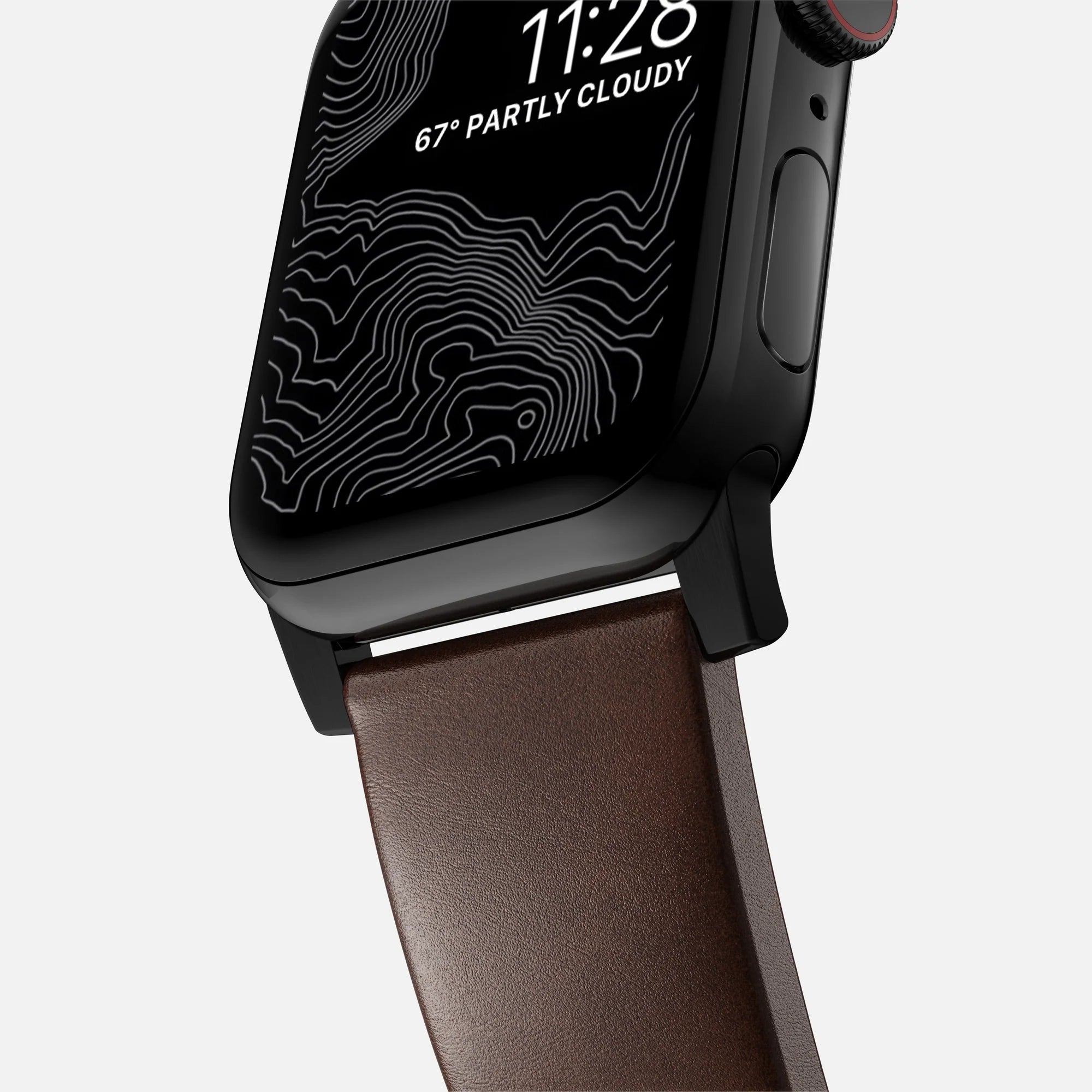 Nomad Modern Apple Watch Lederarmband (Braun/Schwarz)