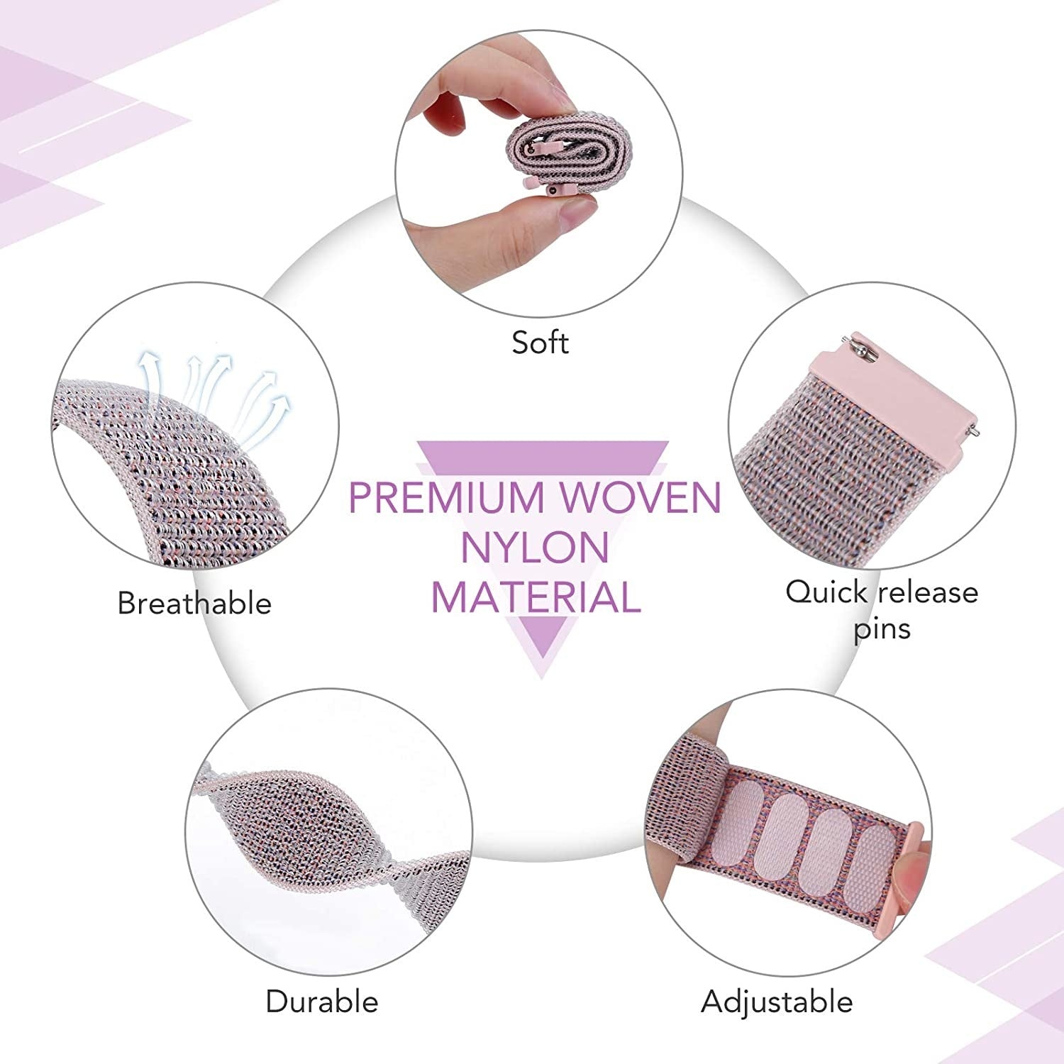 Suunto Race (S) Nylonarmband (Rosa Sand)