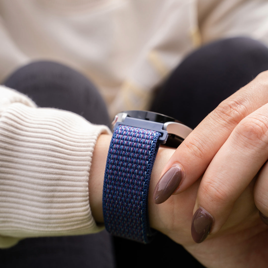 Amazfit Balance Nylonarmband (Lila/Blau)