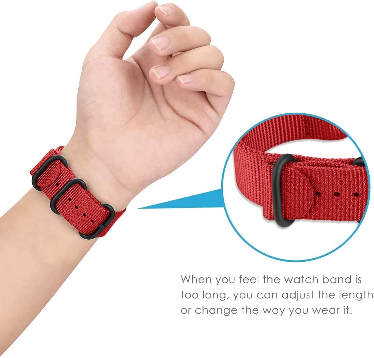 Coros Apex 46mm Nylon-Schnallenarmband (Rot)