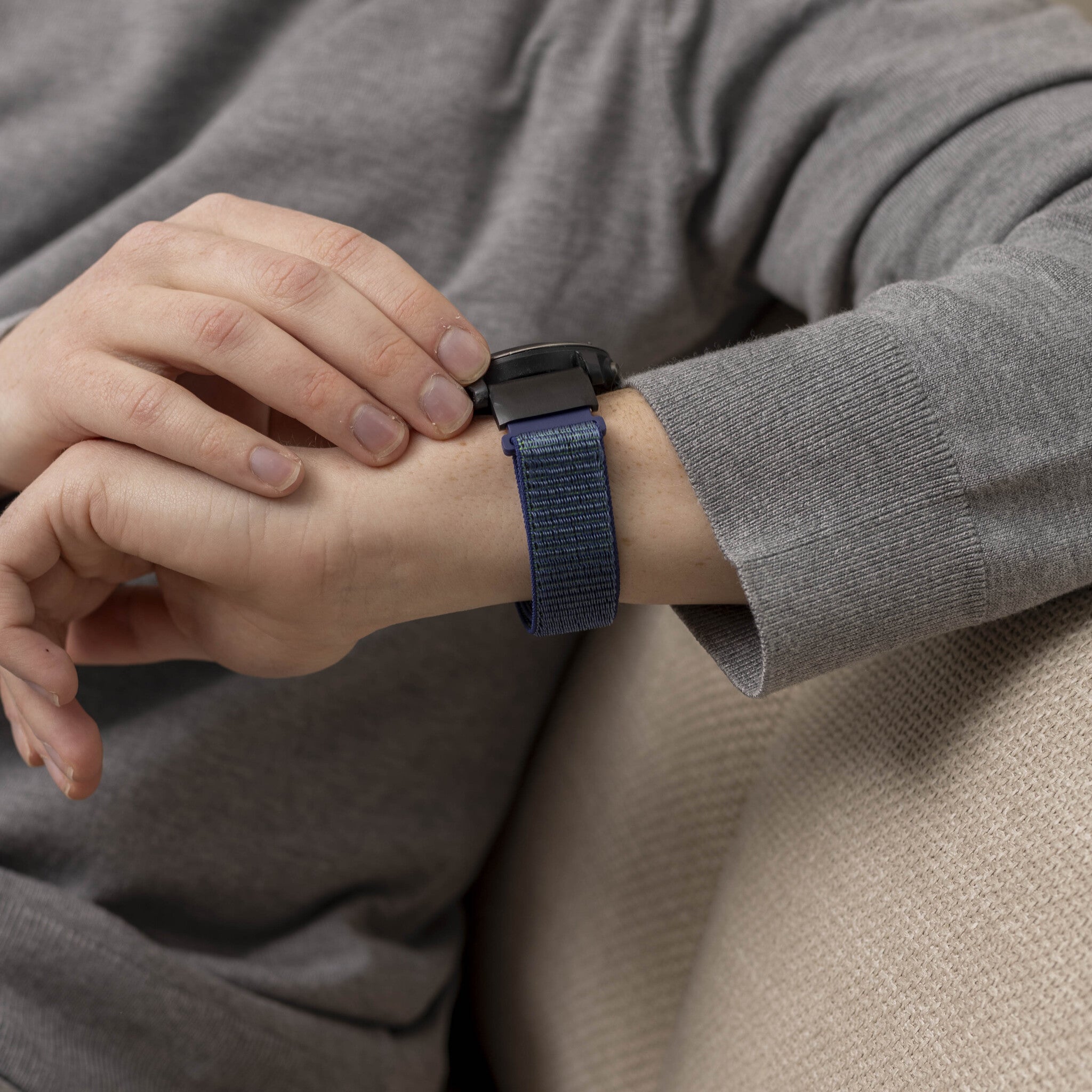 Garmin Tactix 7 Pro Nylon Schnallenarmband (Blau)