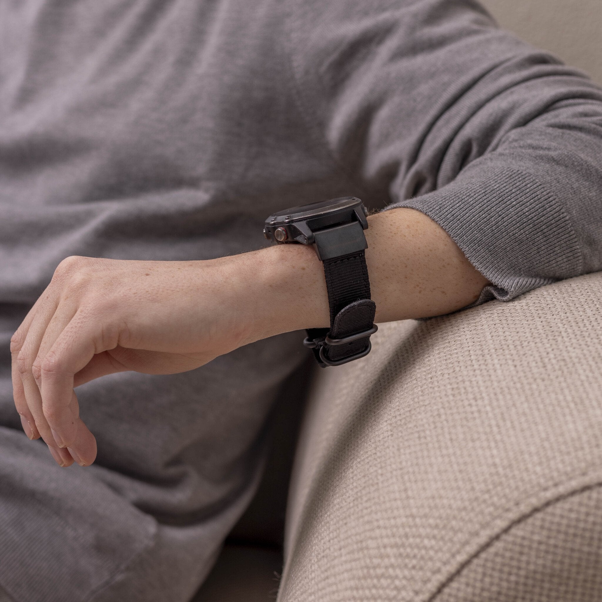 Garmin Descent MK3i - 51mm Nylonarmband mit Schnalle (Schwarz)