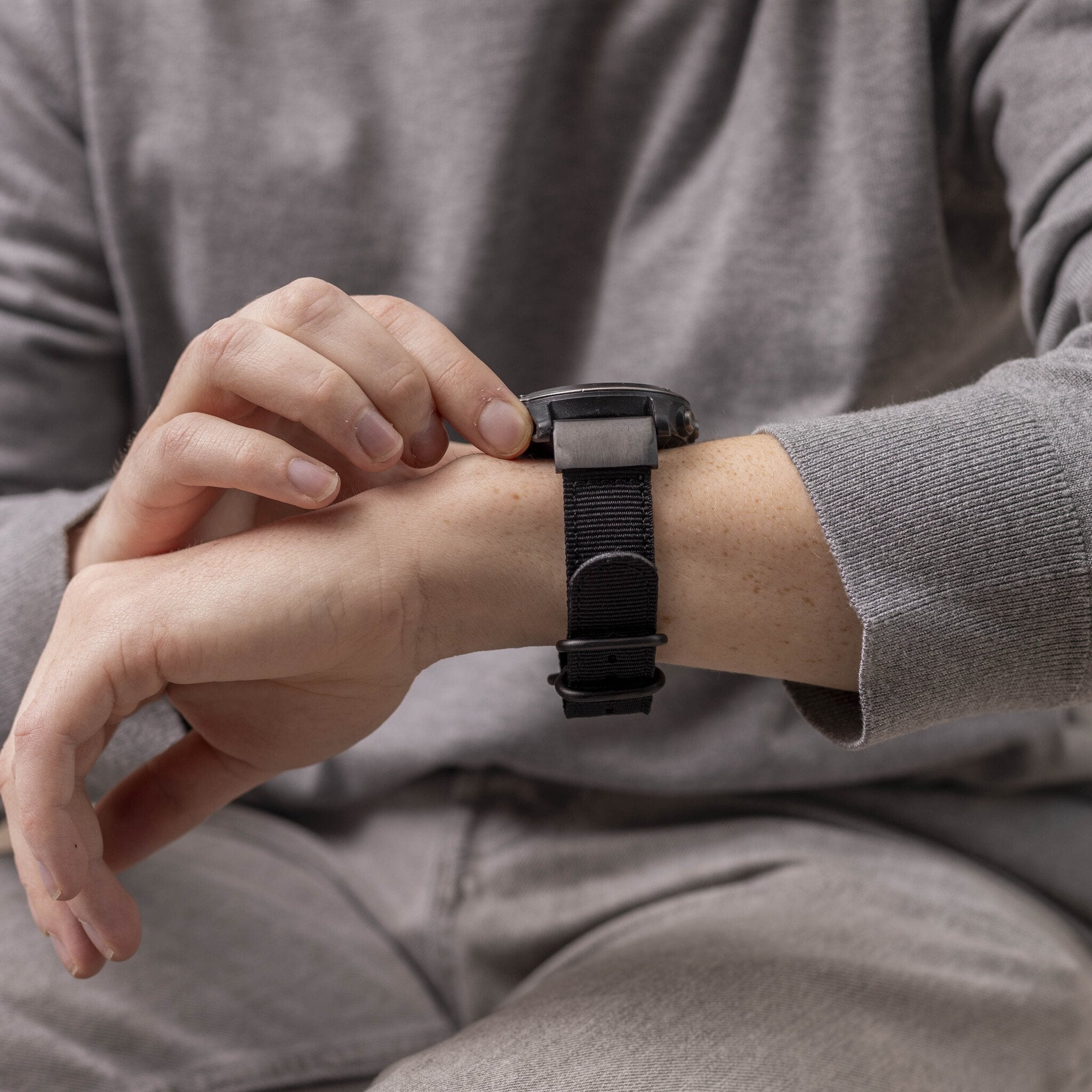 Garmin Descent MK2(i) Nylonarmband mit Schnalle (Schwarz)