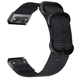 Garmin Instinct 3 - 50mm Nylon Schnallenarmband (Schwarz)