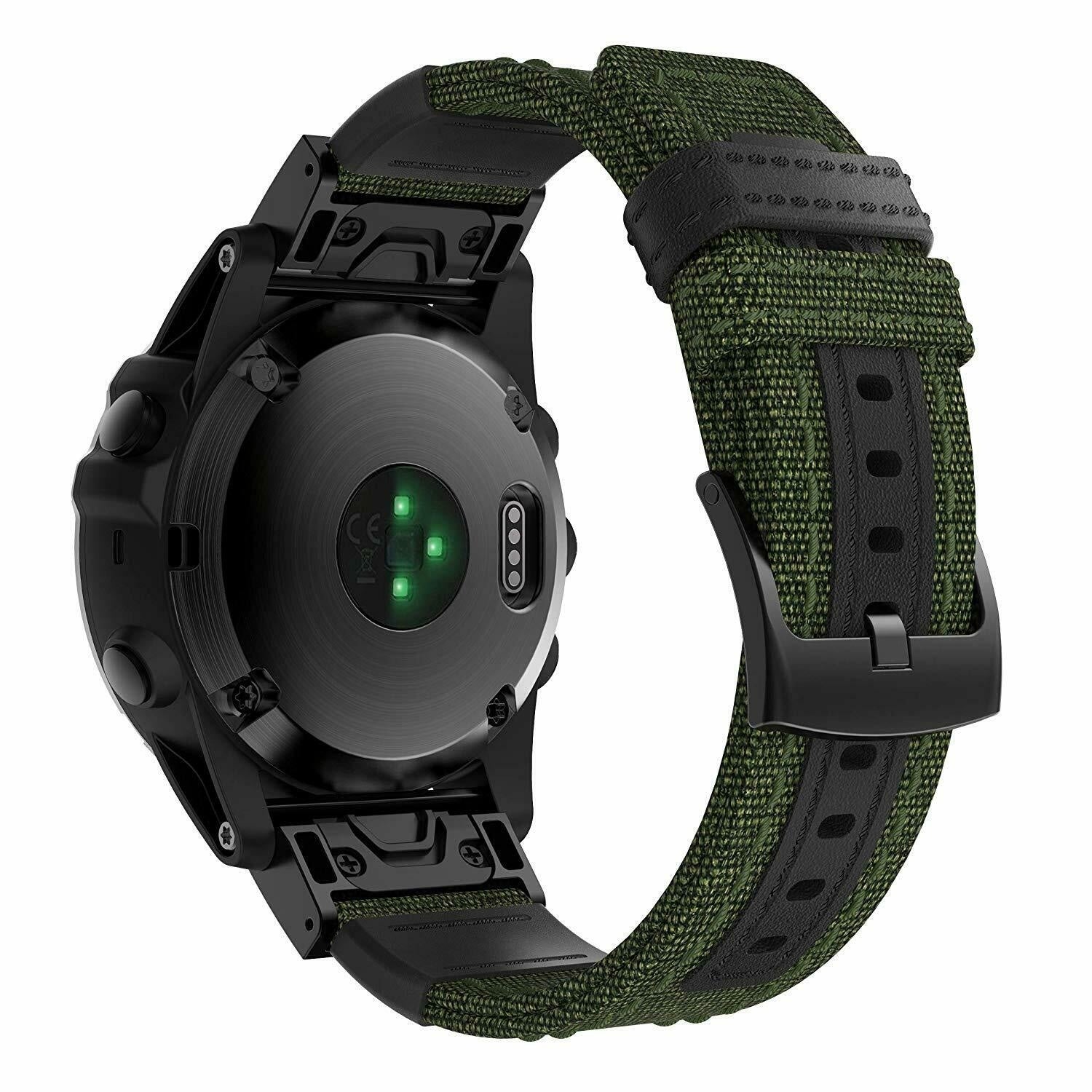 Garmin Fenix 7 Nylon Hybrid Strap (Army Green)