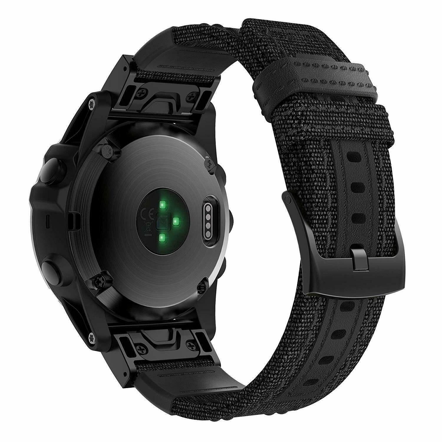 Garmin Quatix 8 - 47mm Nylon-Hybrid Armband (Schwarz)