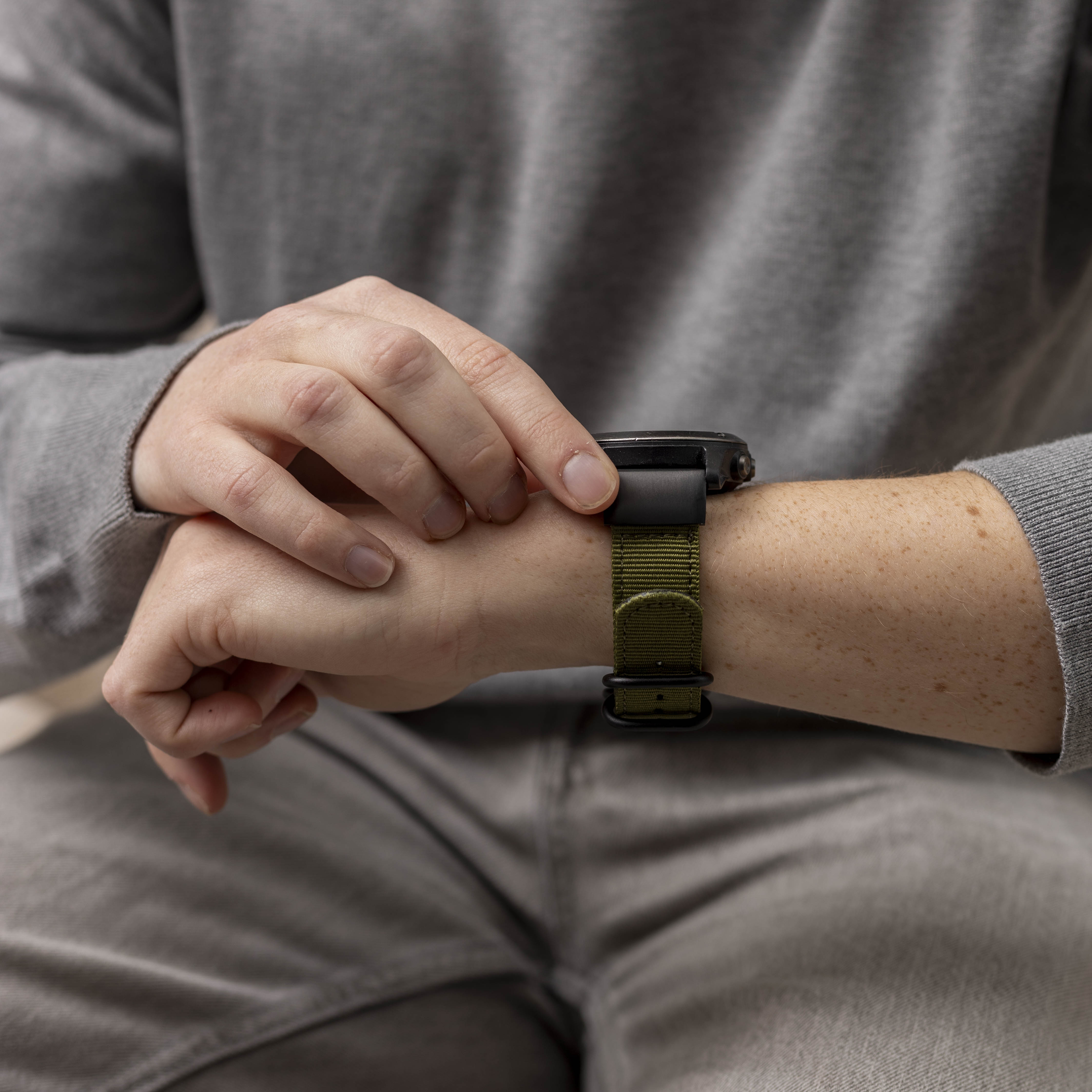 Garmin Instinct 3 - 50mm Nylon Schnallenarmband (Grün)