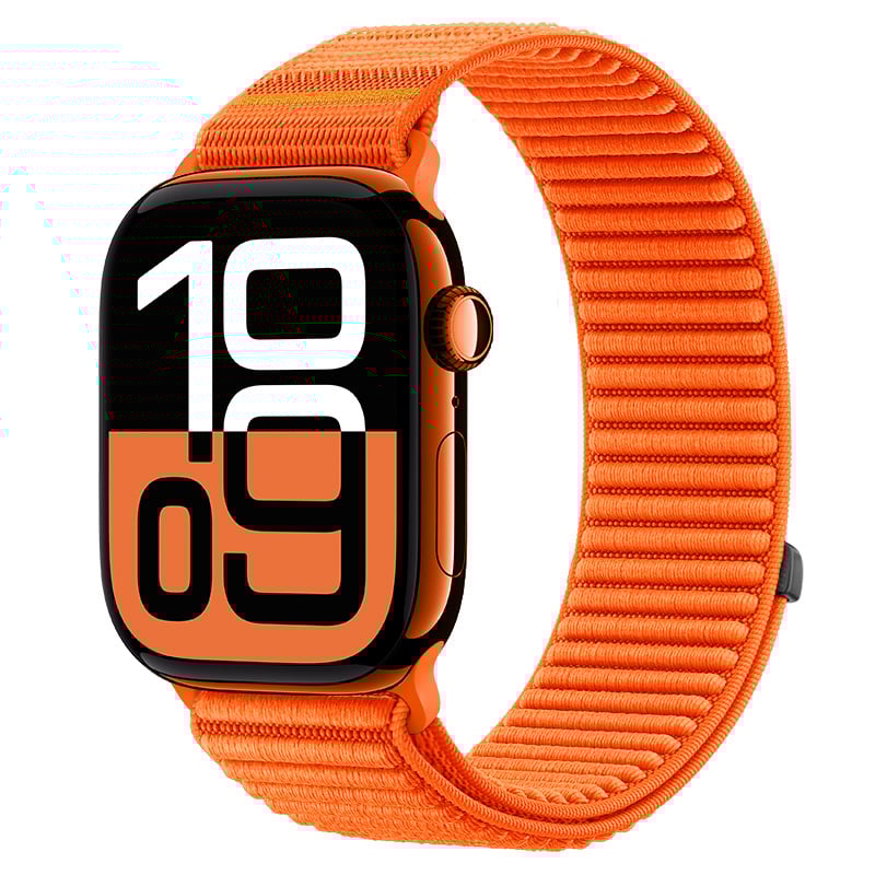 Strap-it Apple Watch Wave Nylonarmband (Orange)