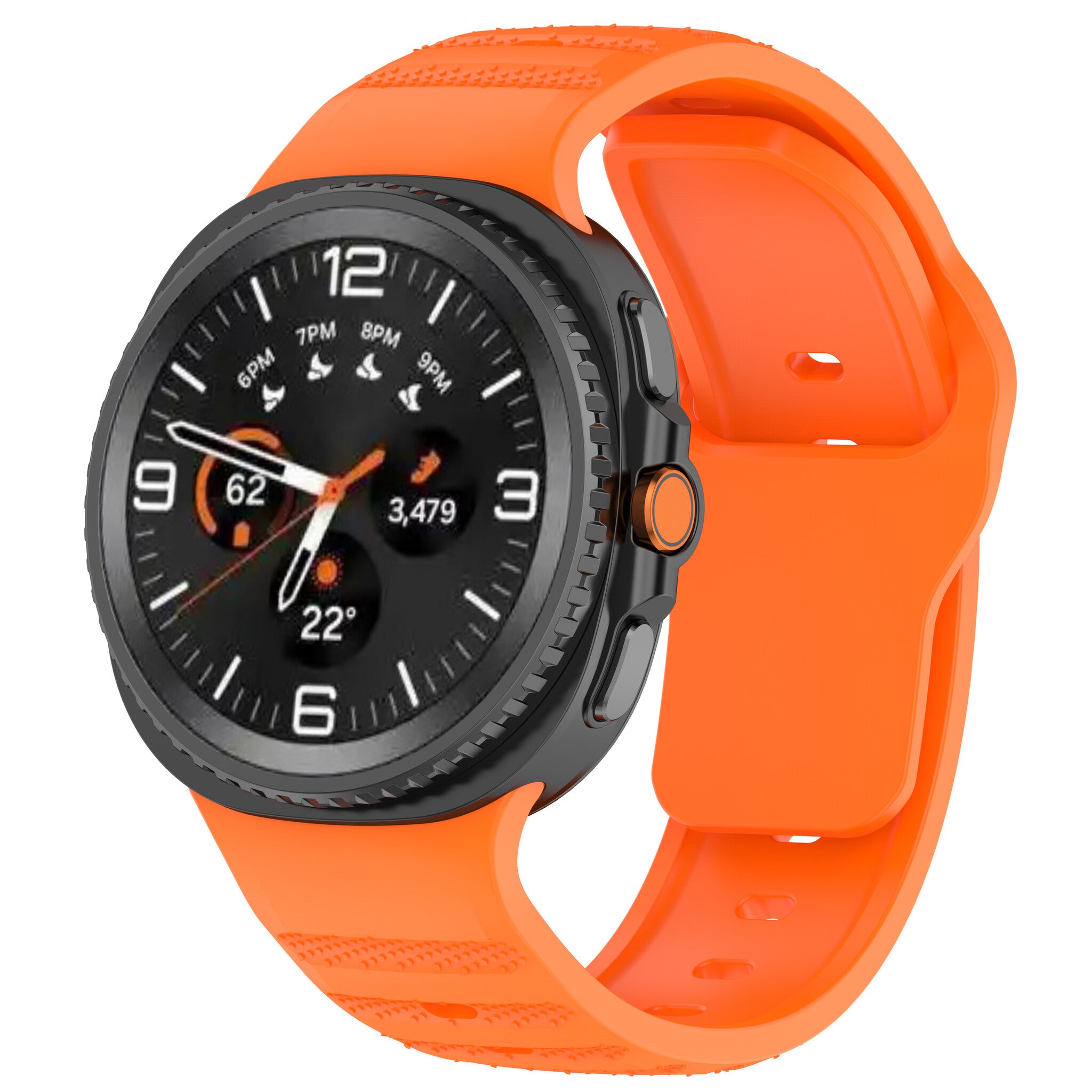 Samsung Galaxy Watch 8 - 40mm Outdoor Silikonarmband (Orange)