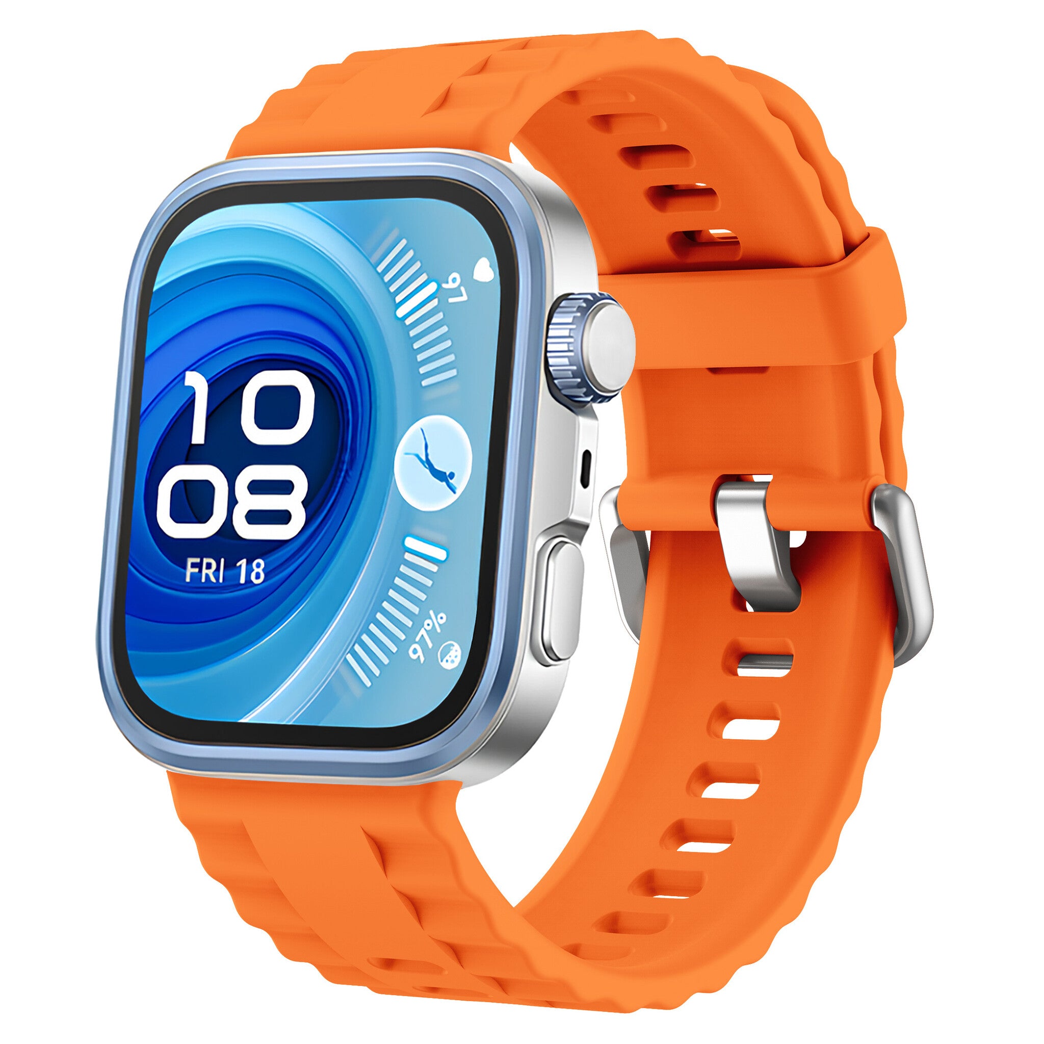 Huawei Watch Fit 3 Silicone Classic Strap (Orange)