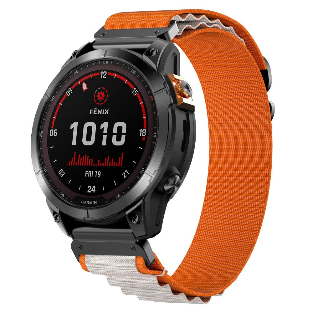 Garmin Fenix 8 - 51mm Alpine Nylon Armband (Orange/Beige)