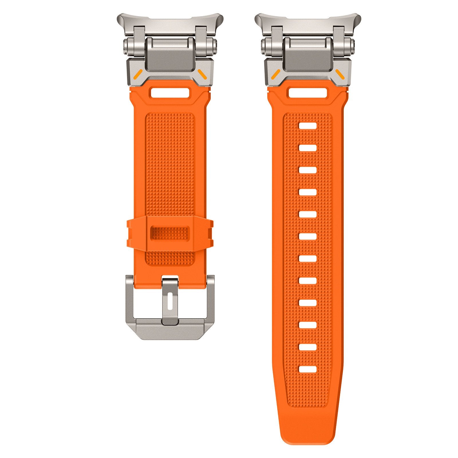 Samsung Galaxy Watch Ultra 'Explorer' TPU Strap (Orange with Titanium)