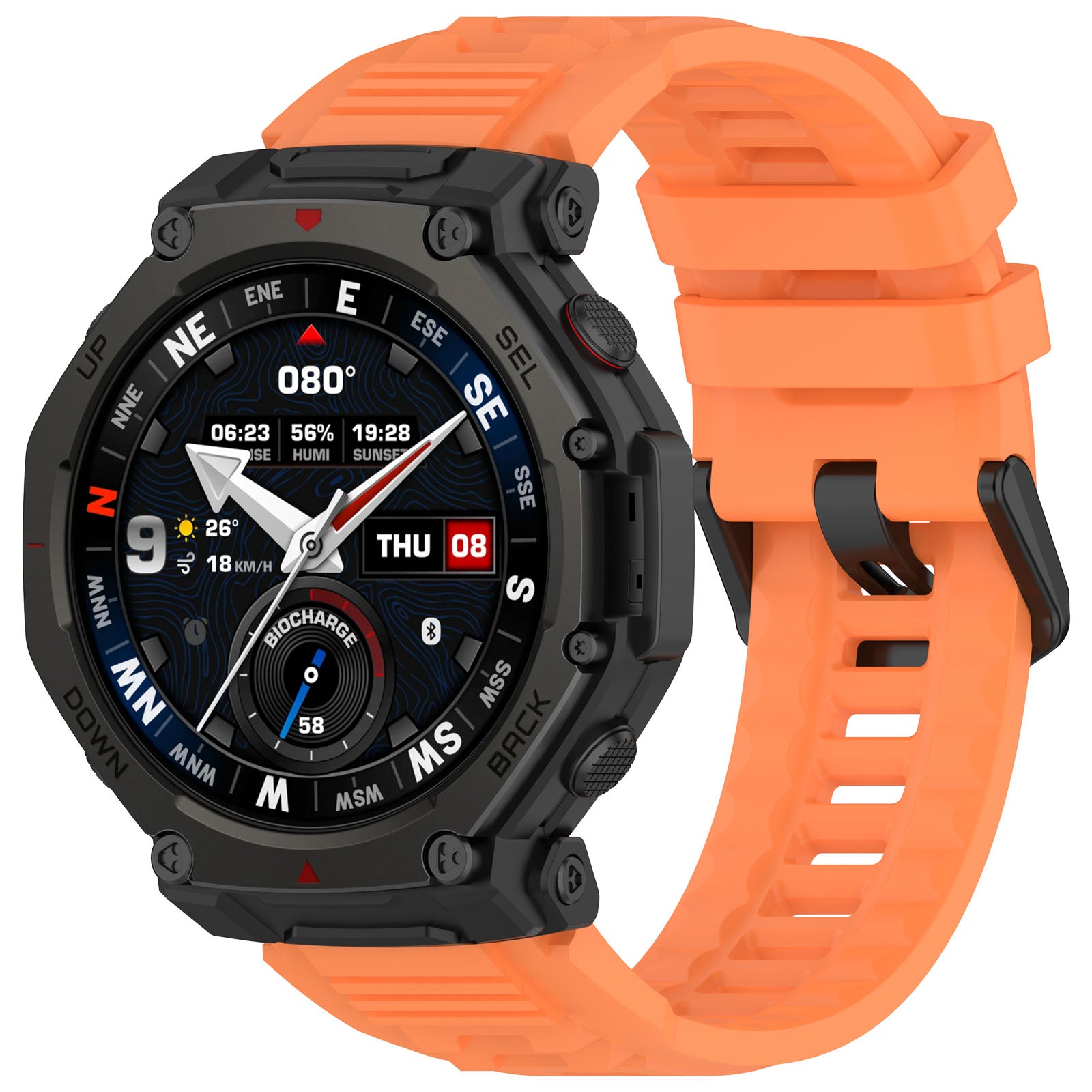 Amazfit T-Rex 3 Pro - 48mm Silikonarmband (Orange)