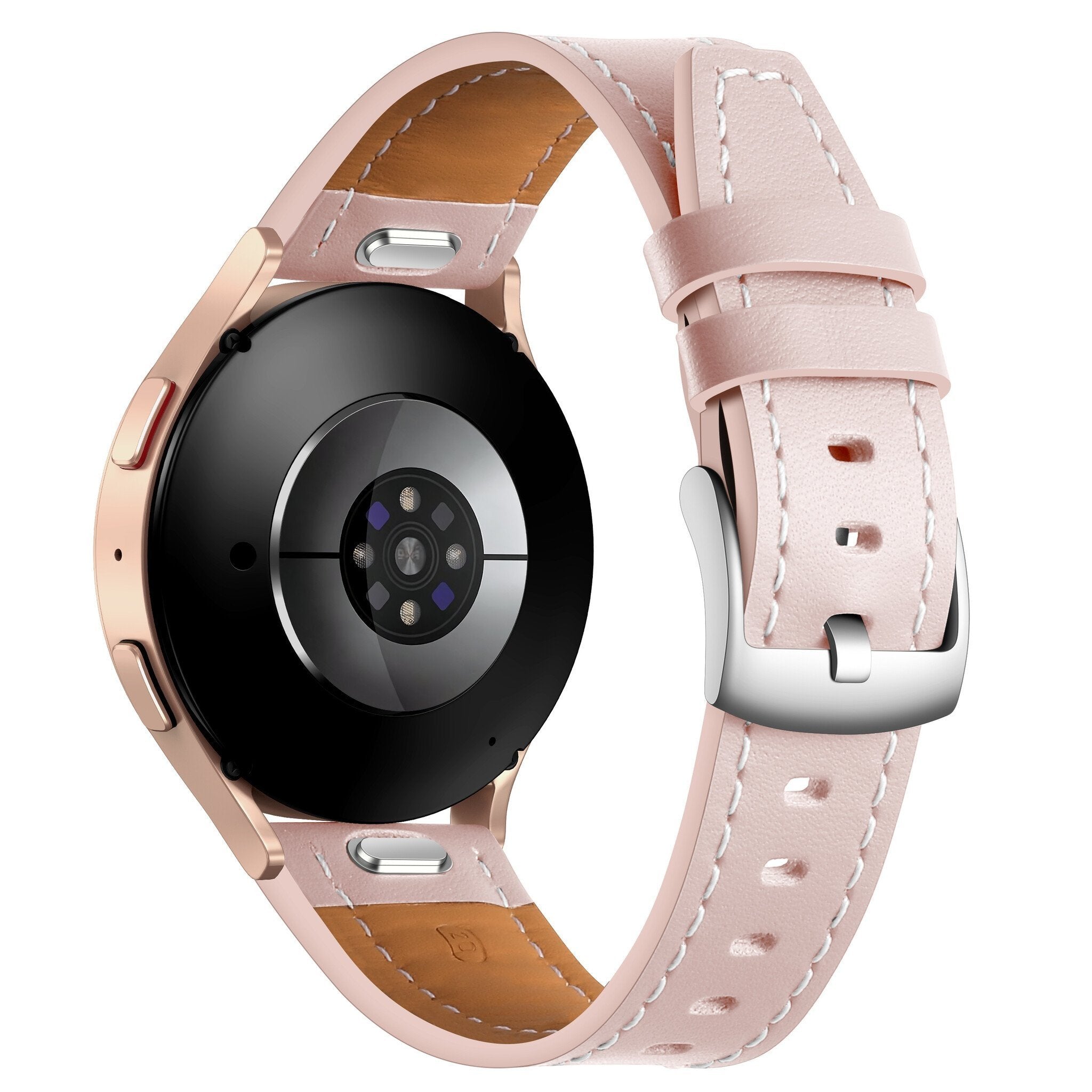 Samsung Galaxy Watch 42mm 'One Push' Leather Strap (Light Pink)