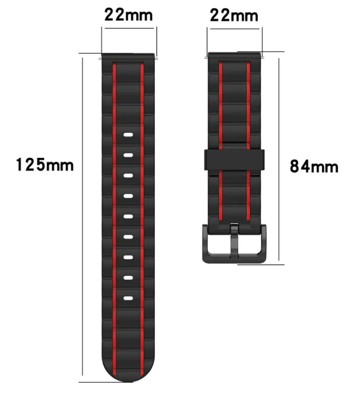 Suunto 9 Peak Sportarmband mit Schnalle (schwarz/rot)