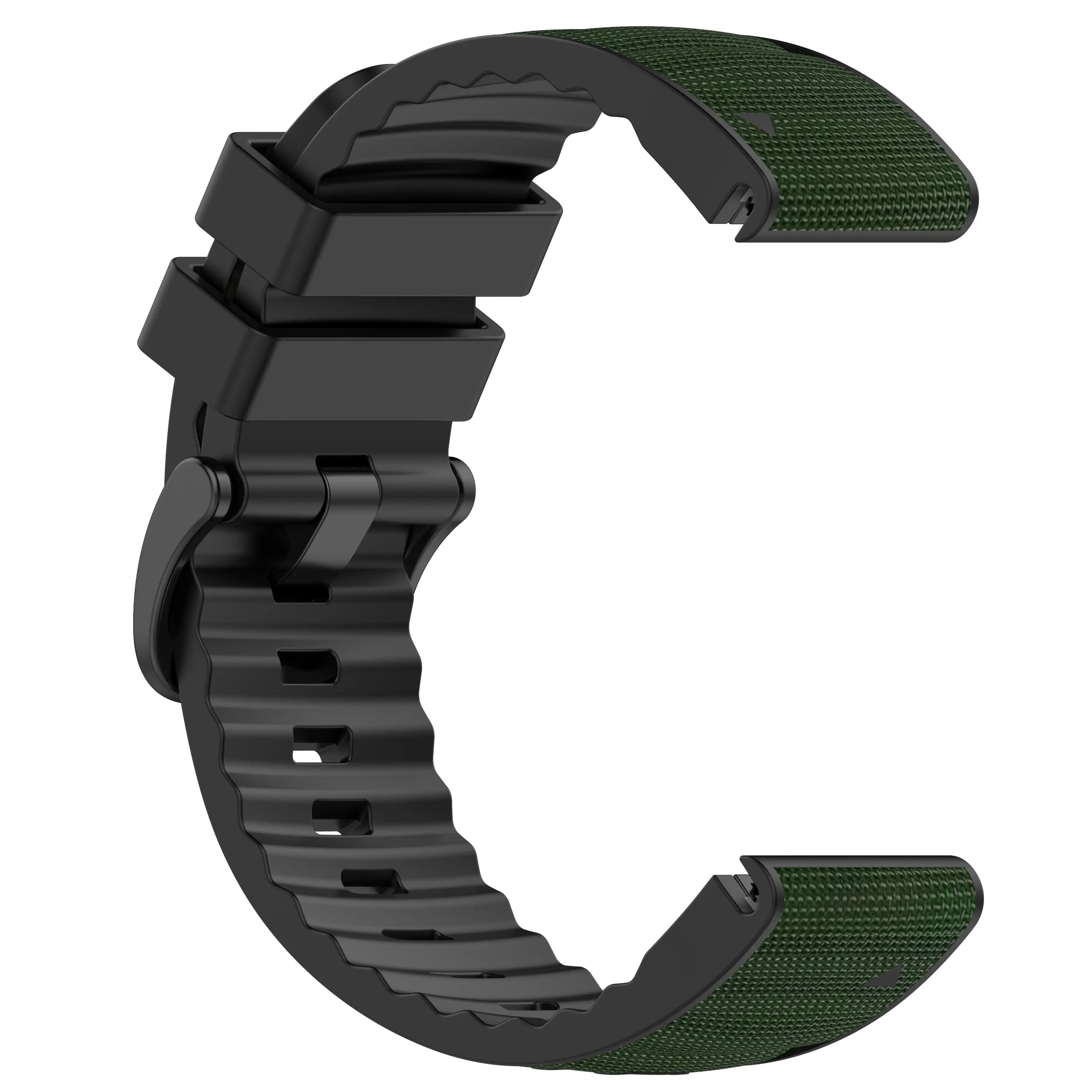 Garmin Approach S62 Hybrid Nylon Armband (Armeegrün)