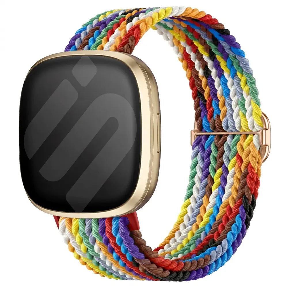 Fitbit Sense verstellbares gewebtes Armband (Farbenfroh)