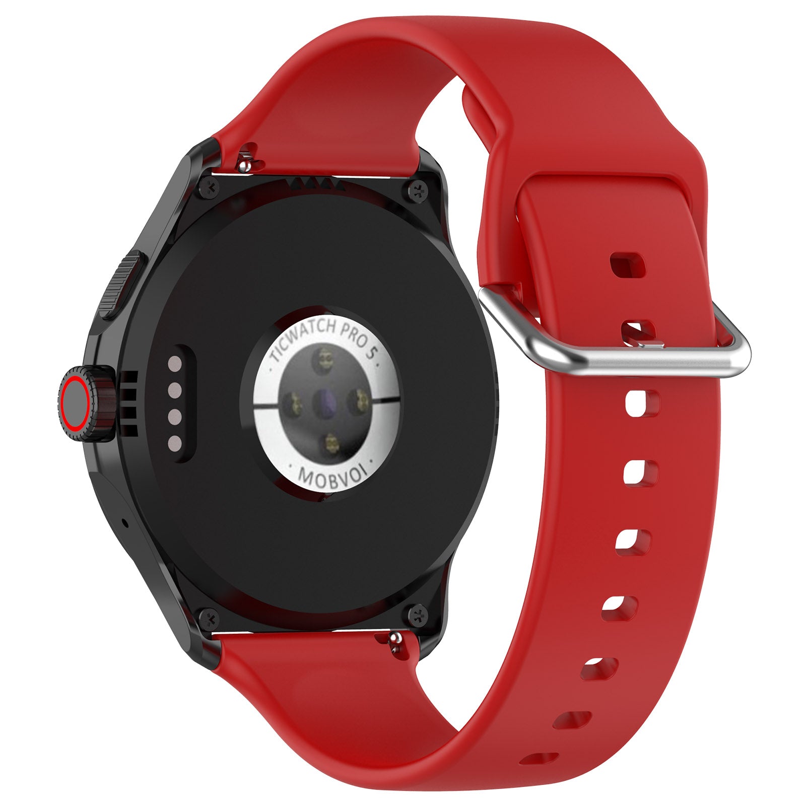 Universal 24mm Silicone Buckle Strap (Red)
