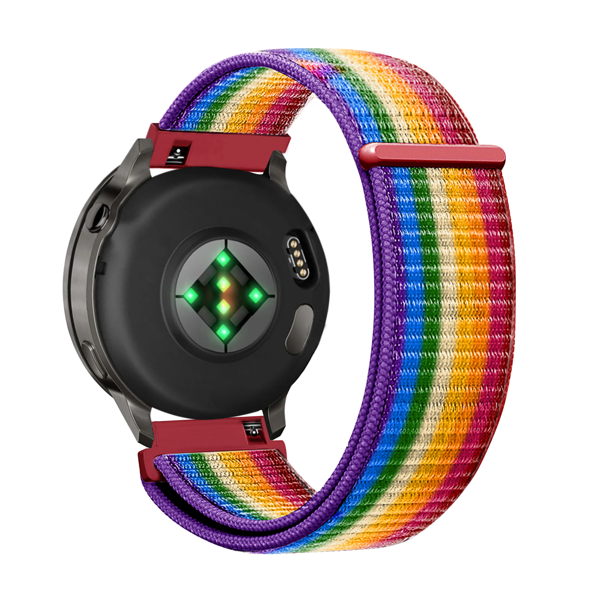 Bandz Garmin Vivomove 3s Nylon Loop Armband (Regenbogen)