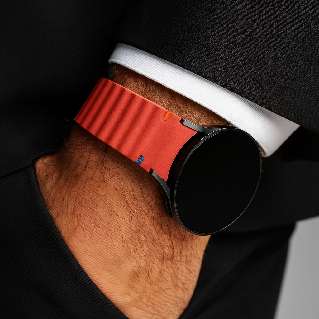 Samsung Galaxy Watch 7 40mm mit wellenförmigem Armband (Rot)