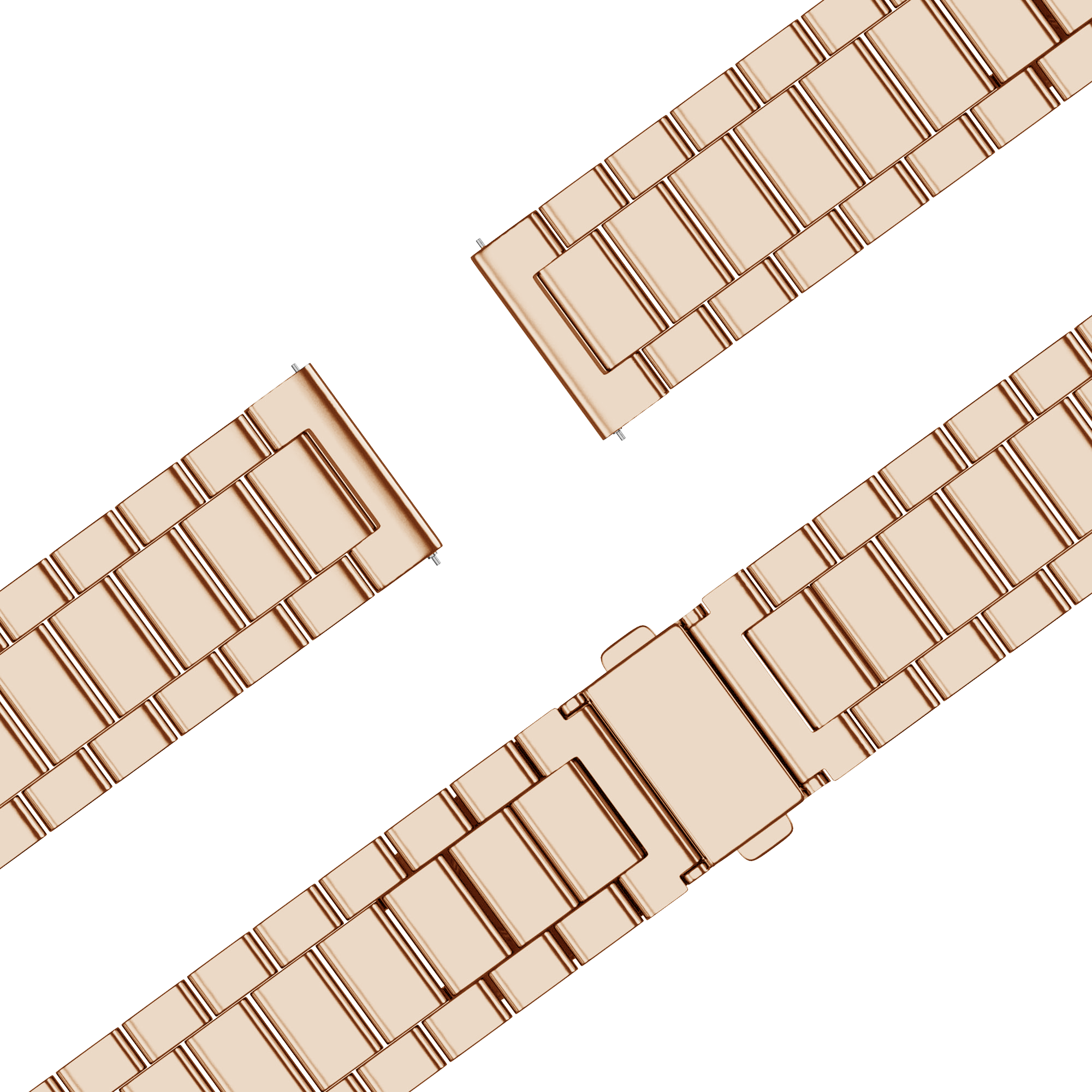 Bandz Garmin Vivomove 3s Stahlarmband 'Classic' (Roségold)