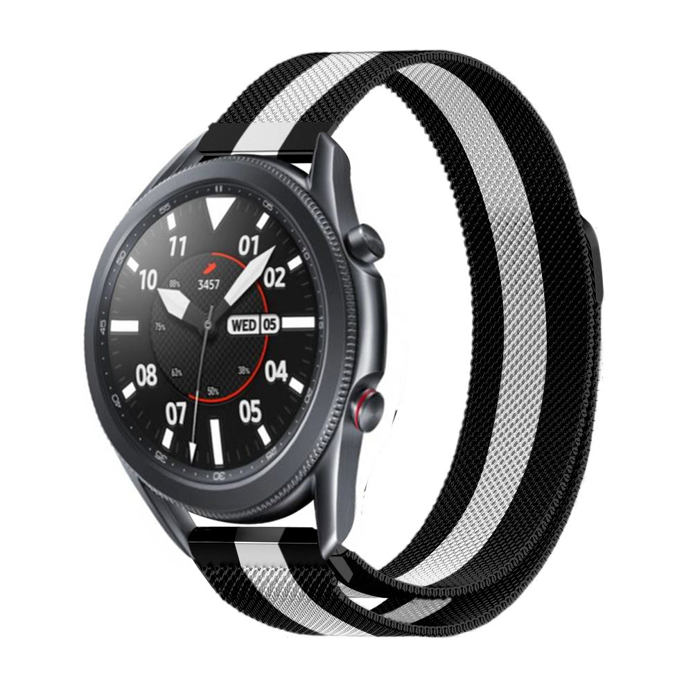 Samsung Galaxy Watch 3 45mm Milanese Armband (Schwarz/Weiß)