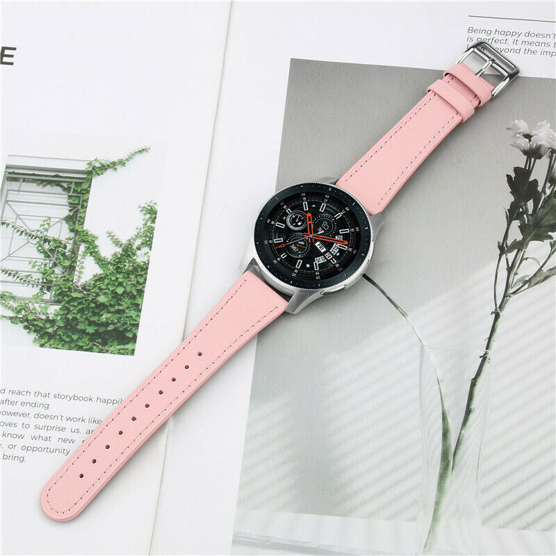 Watch Strap Modern Leather 22mm - Quick Release (Pink)