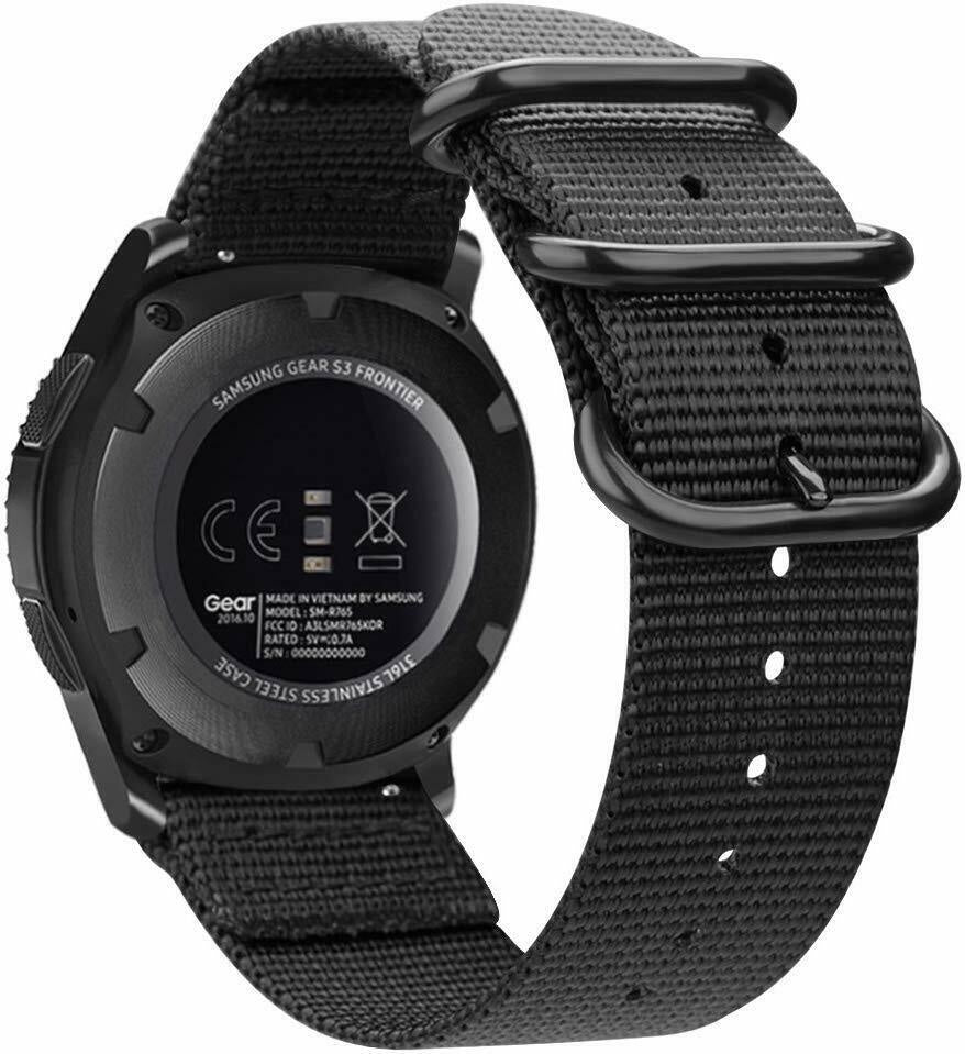 Fossil Gen 4 Explorist (HR) Nylonarmband mit Schnallenverschluss (Schwarz)