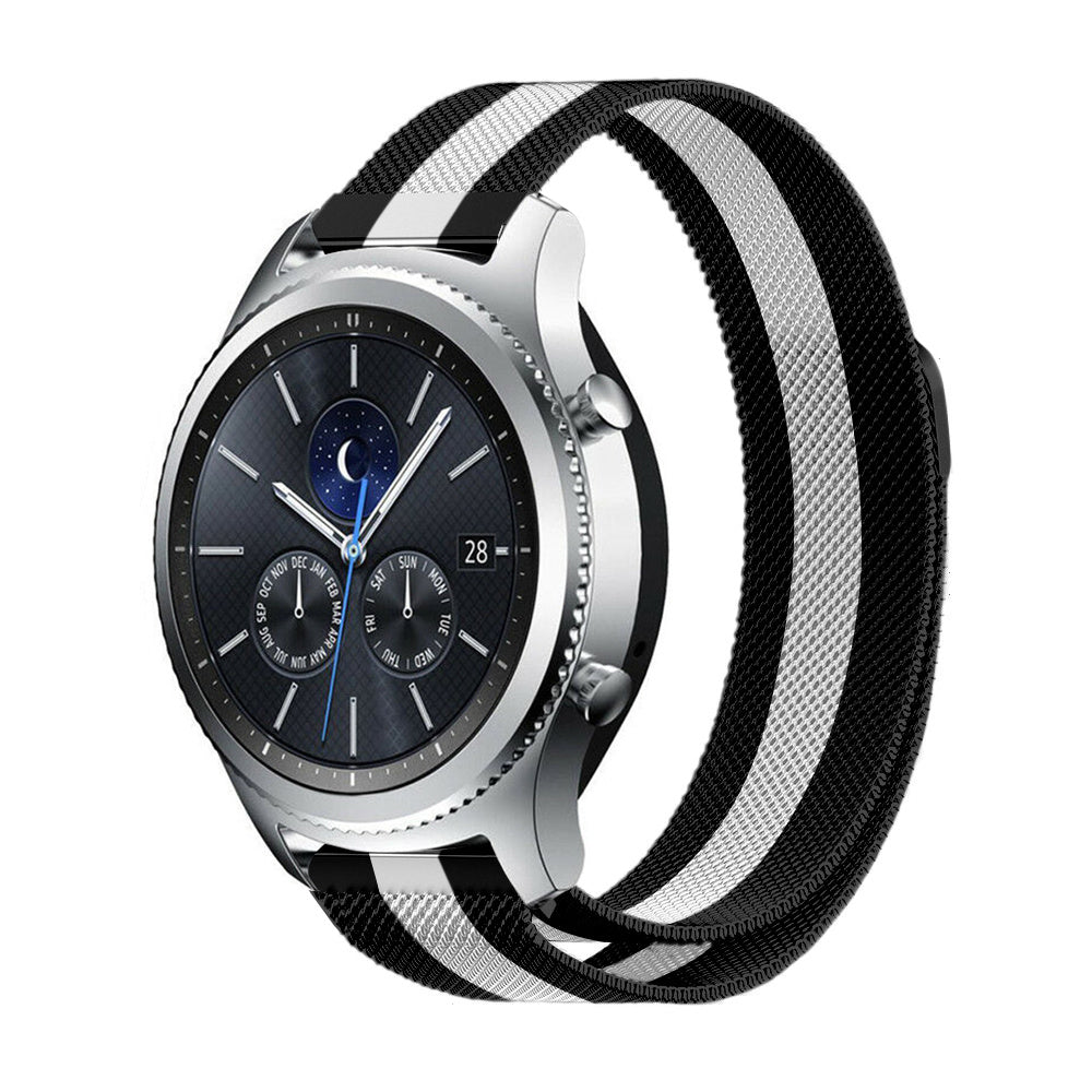 Samsung Gear S3 Milanese Armband (Schwarz/Weiß)
