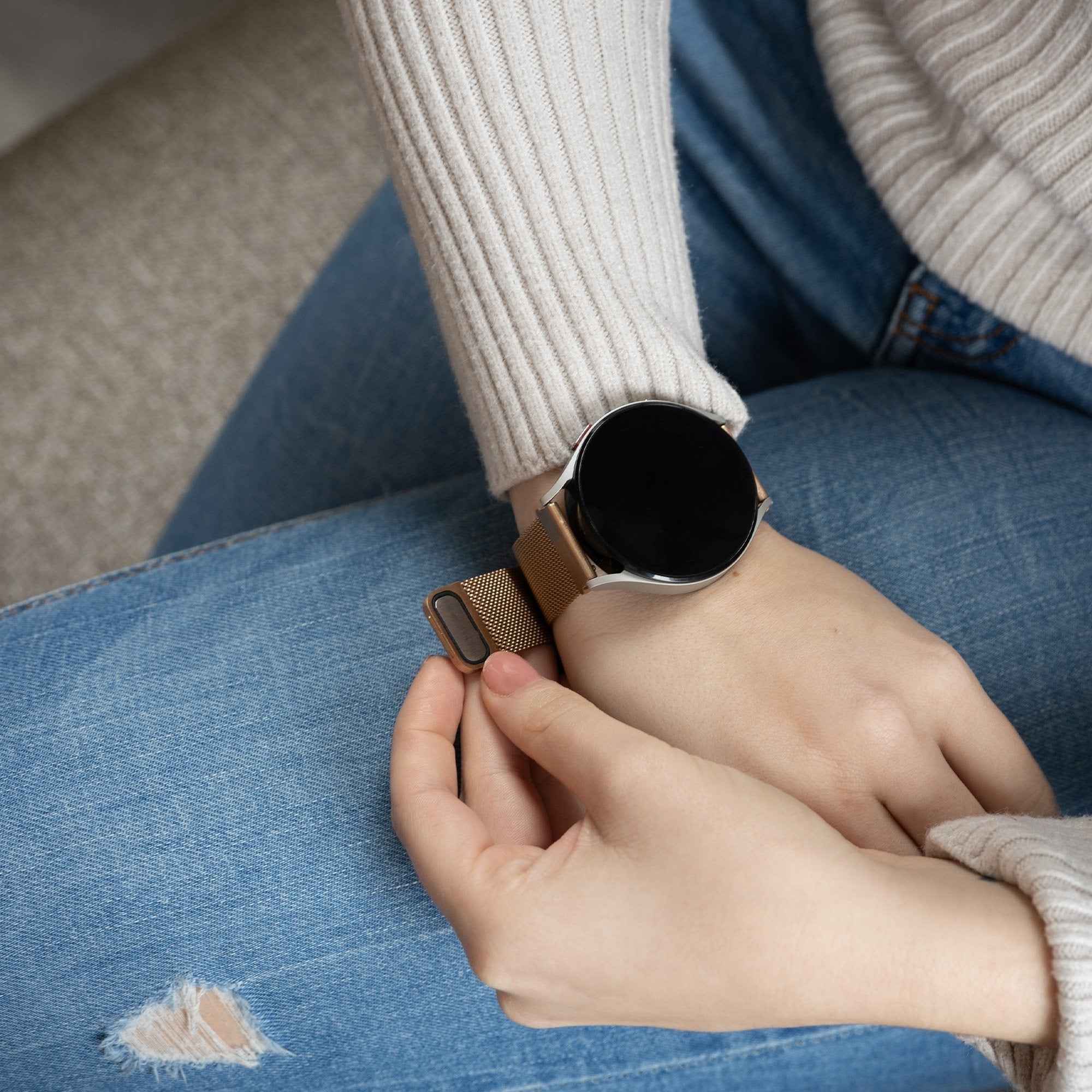 Garmin Venu 3 Milanese Armband (Roségold)