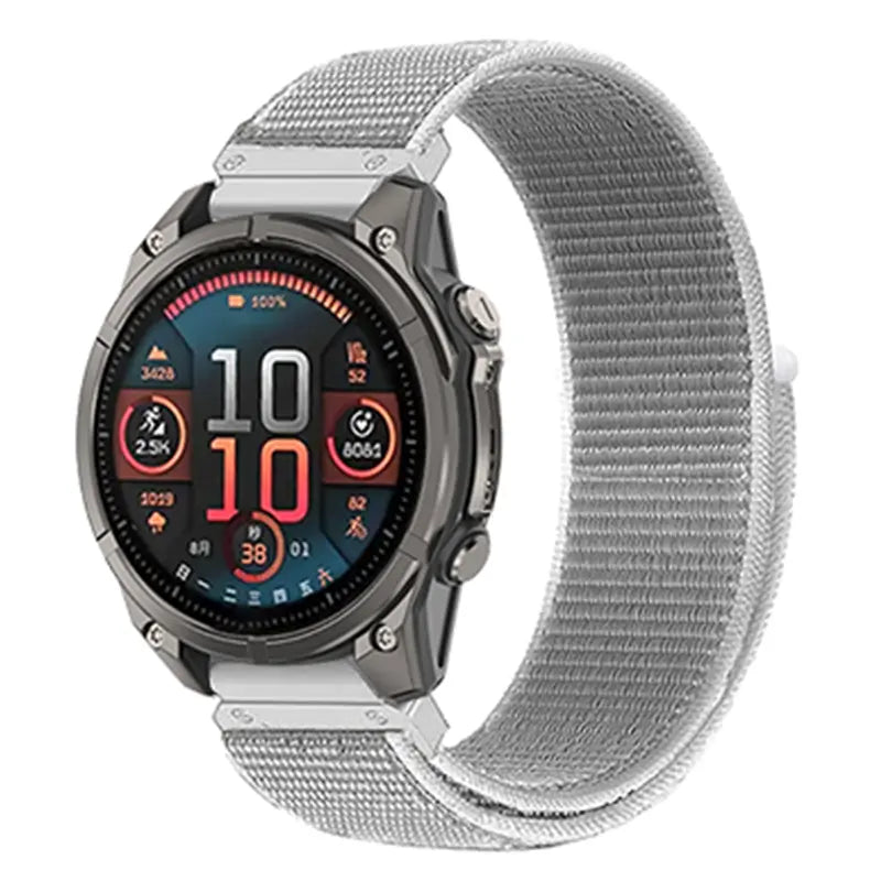 Garmin Quatix 8 Pro - 47mm Premium Nylon Armband (Muschelweiß)