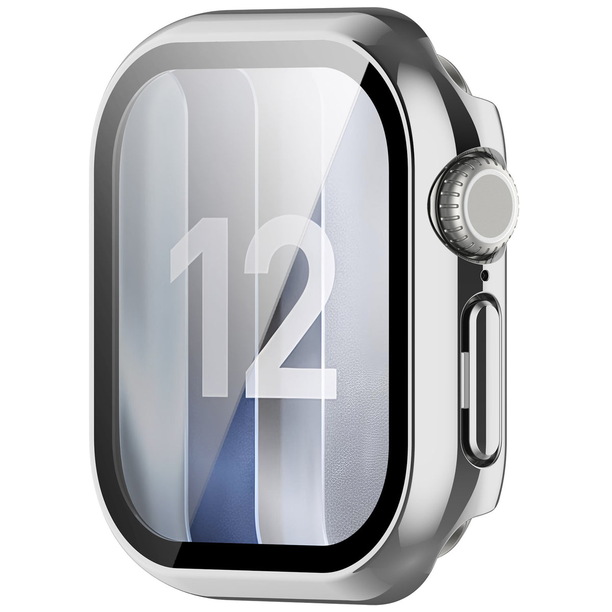 Apple Watch 12 - 46mm Hartschalenhülle mit Glas (Silber)