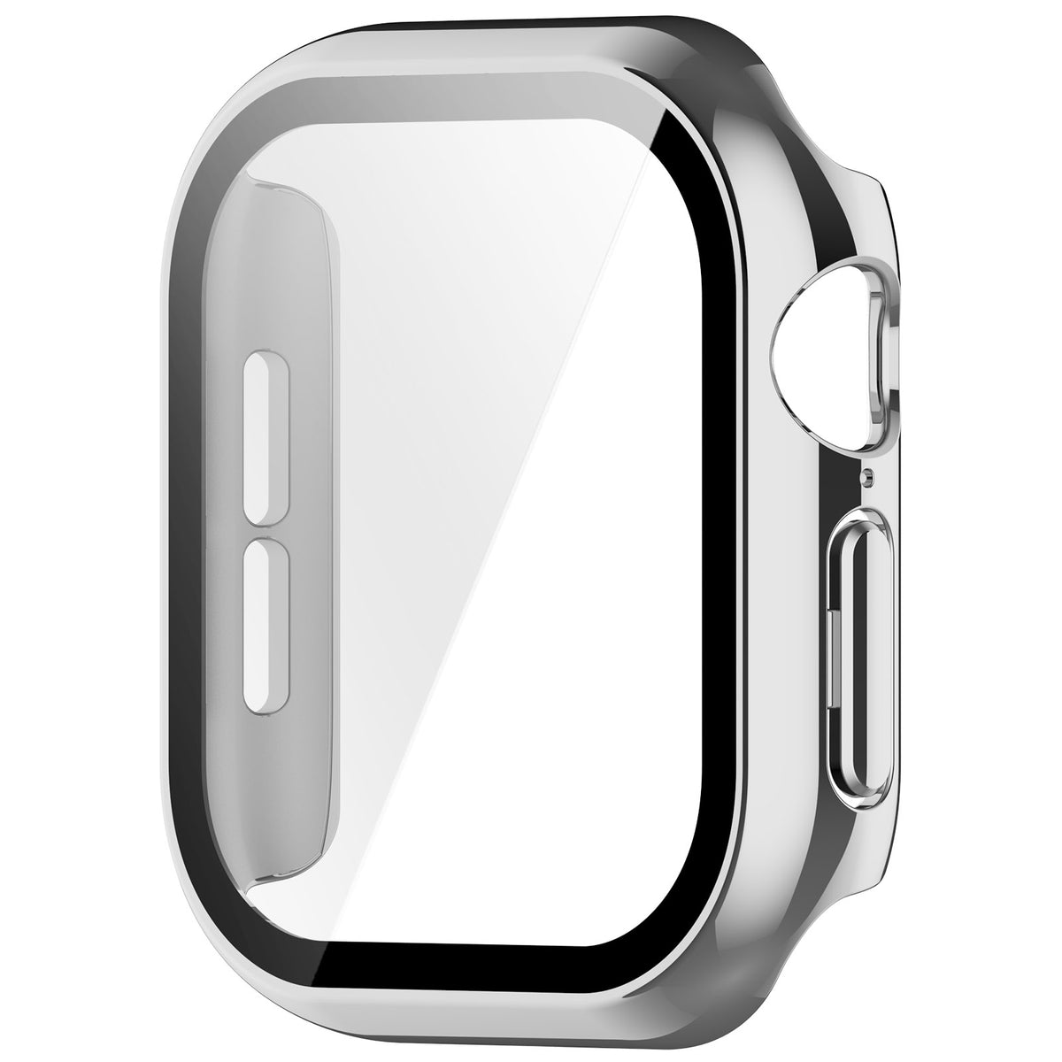 Apple Watch 12 - 46mm Hartschalenhülle mit Glas (Silber)