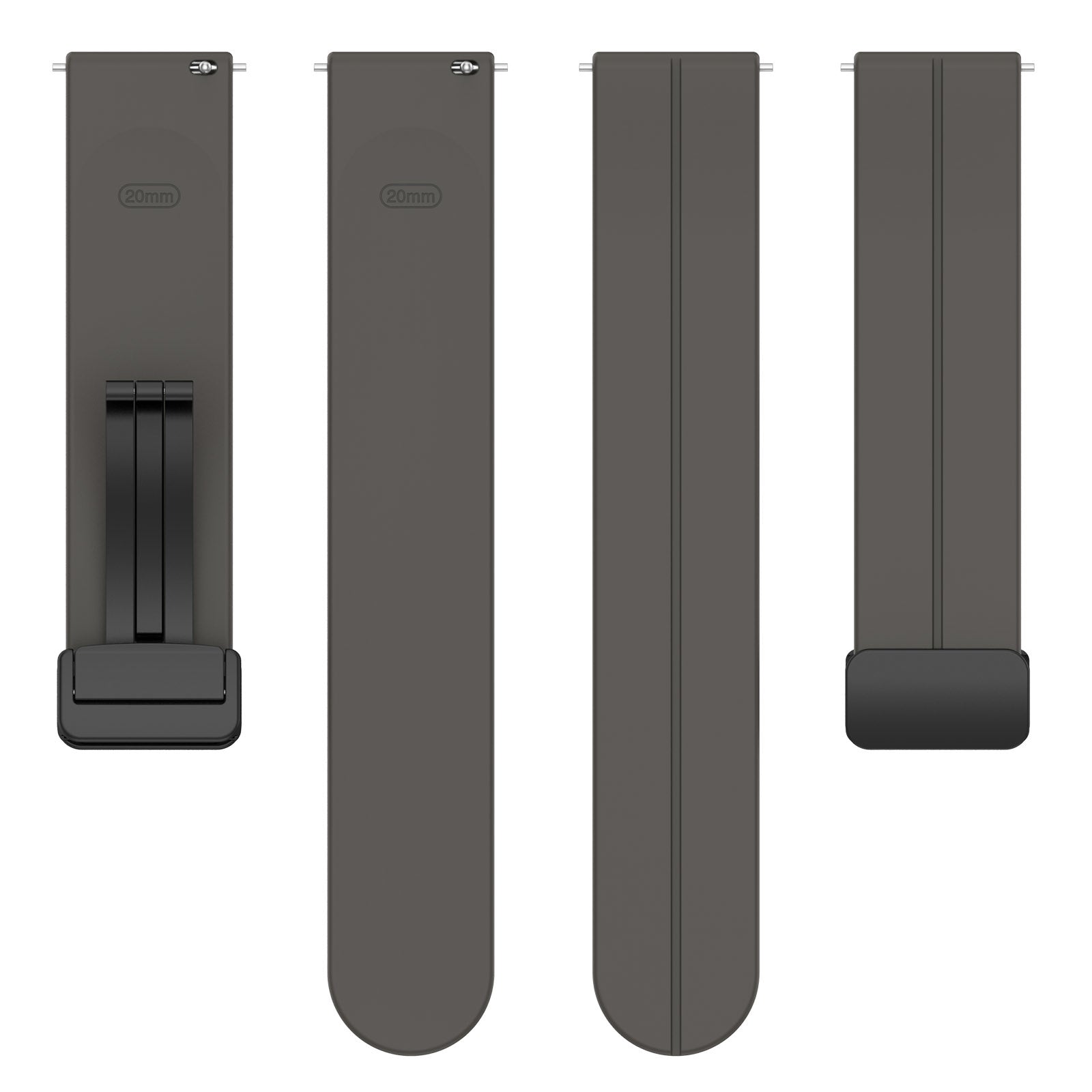 Withings Steel HR Sport D-Schnalle Silikonarmband (Dunkel Grau)