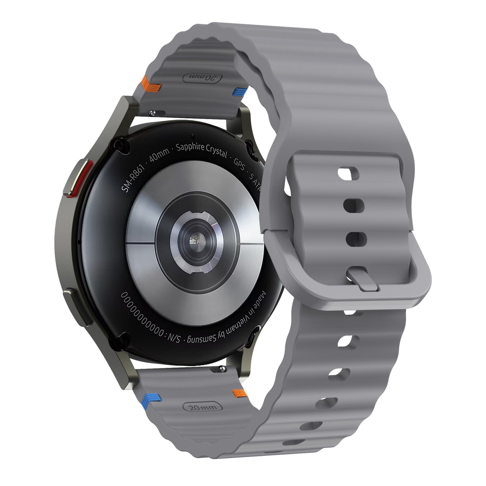 Amazfit Bip 6 Wave Silikonarmband (Dunkelgrau)