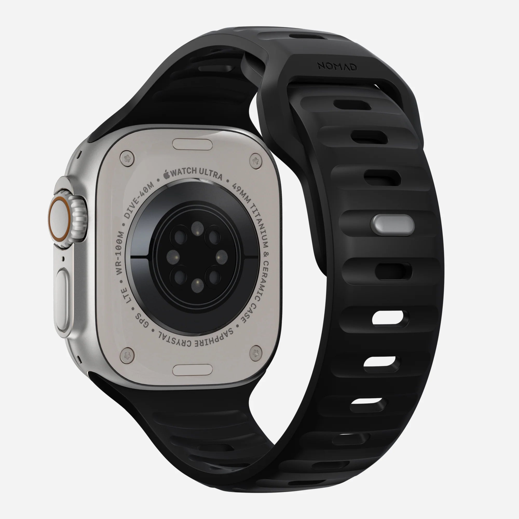 Nomad Sport Apple Watch Silikonarmband (Schwarz)