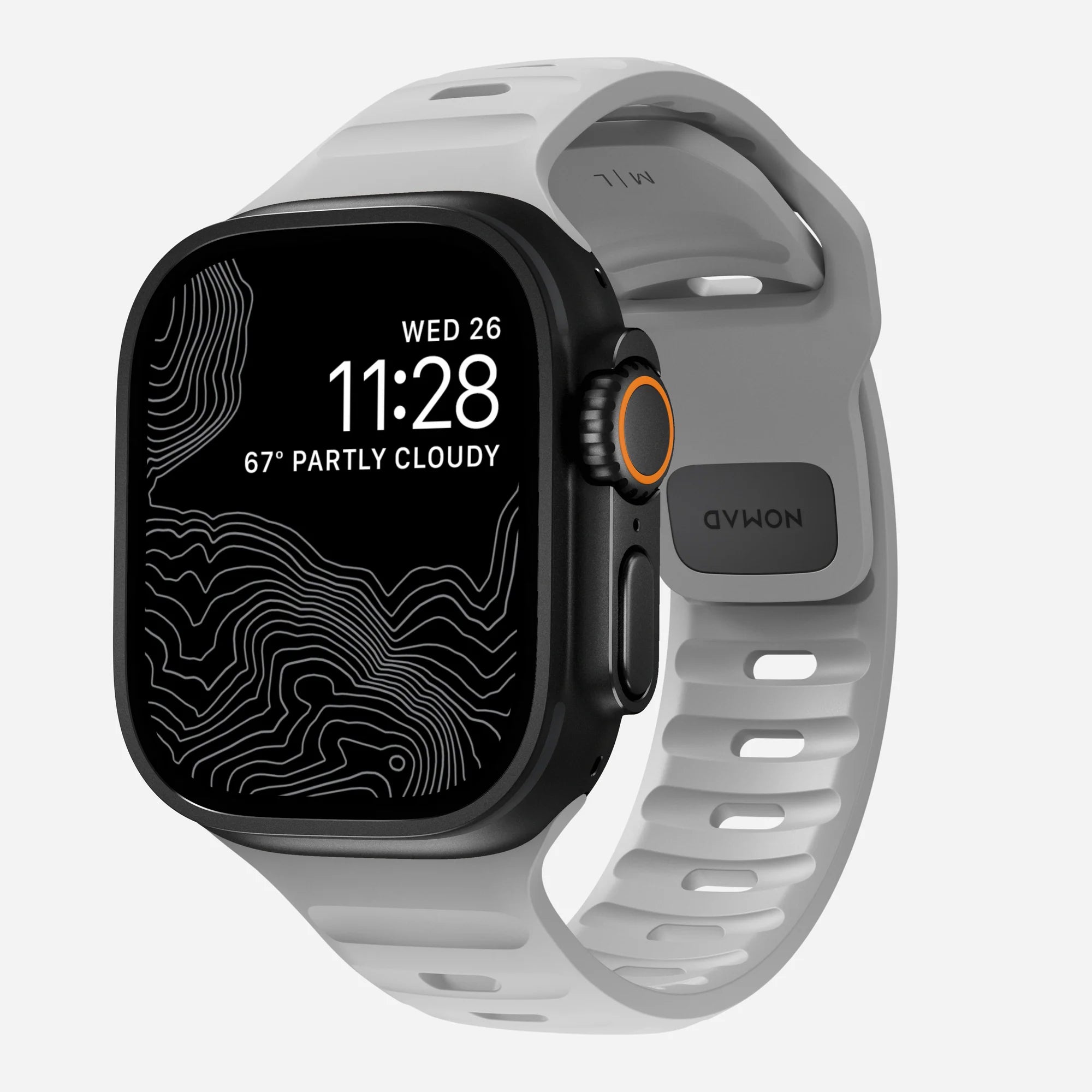 Nomad Sport Apple Watch Silikonarmband (Lunar Gray)