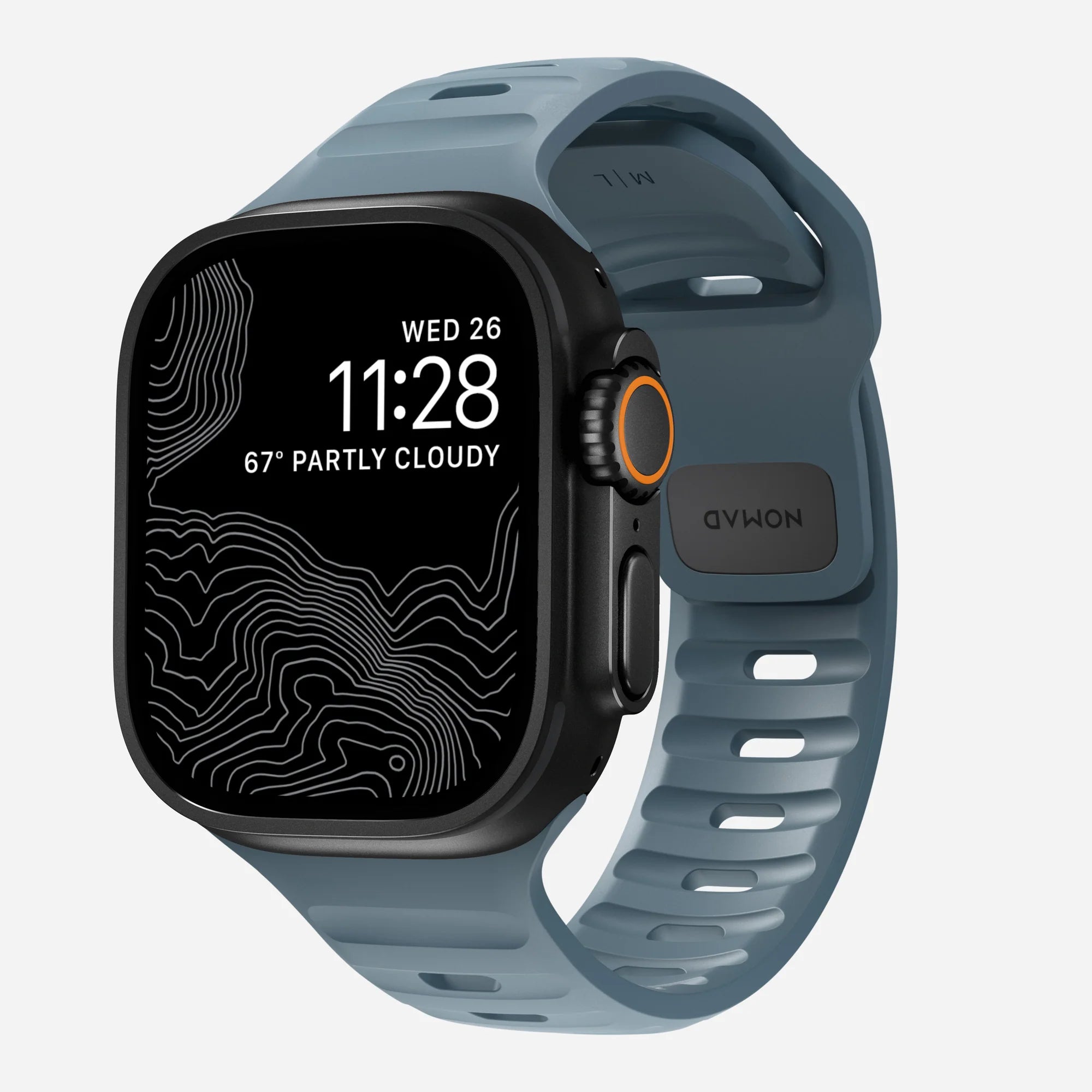 Nomad Sport Apple Watch Silikonarmband (Marineblau)