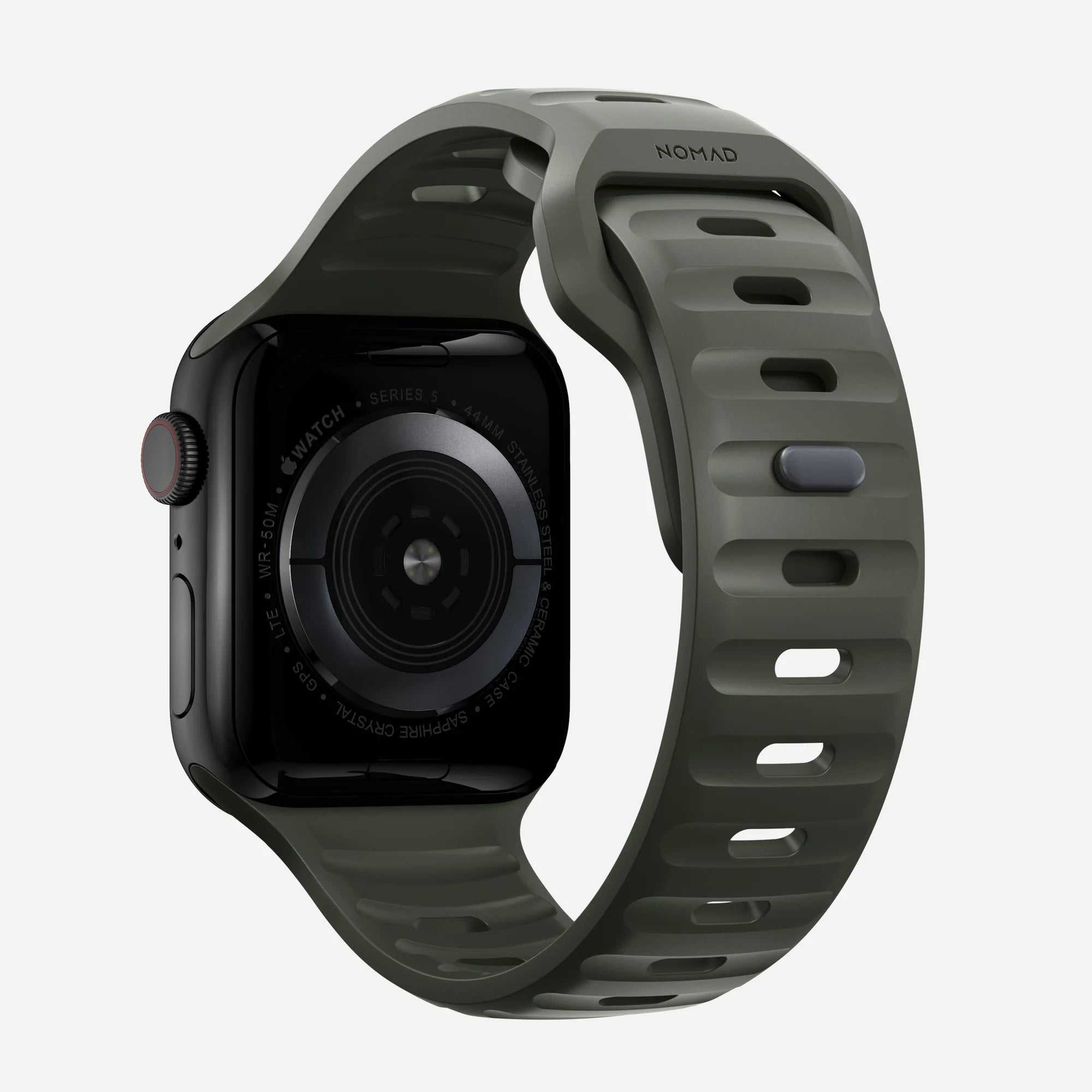 Nomad Sport Apple Watch Silikonarmband (Aschgrün)