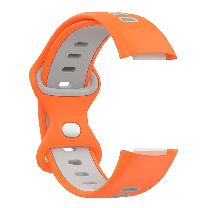 Fitbit Charge 6 Sportarmband (Orange/Grau)