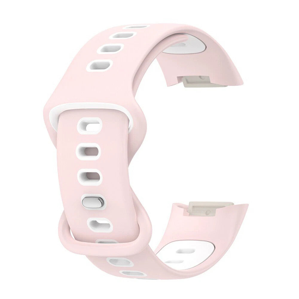 Fitbit Charge 6 Sport Strap (Pink/White)