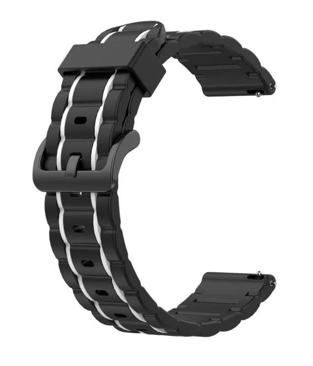 Suunto 9 Peak Pro Sportarmband mit Schnalle (Schwarz/Weiß)