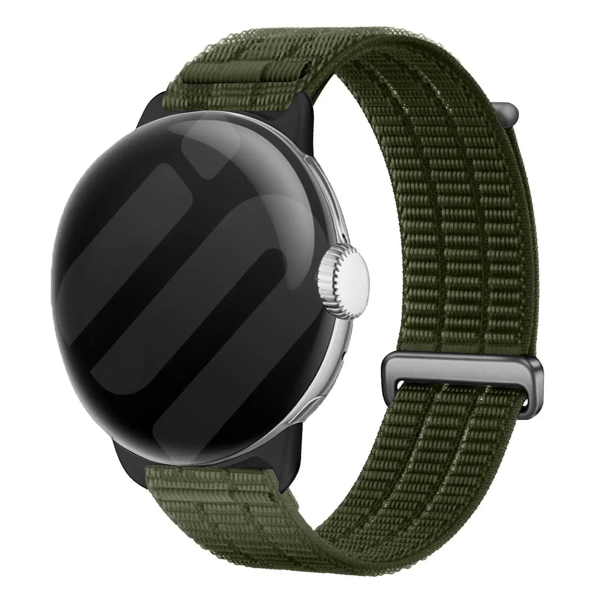 Google Pixel Watch 4 - 45mm Nylon Air Strap (Dark Green)