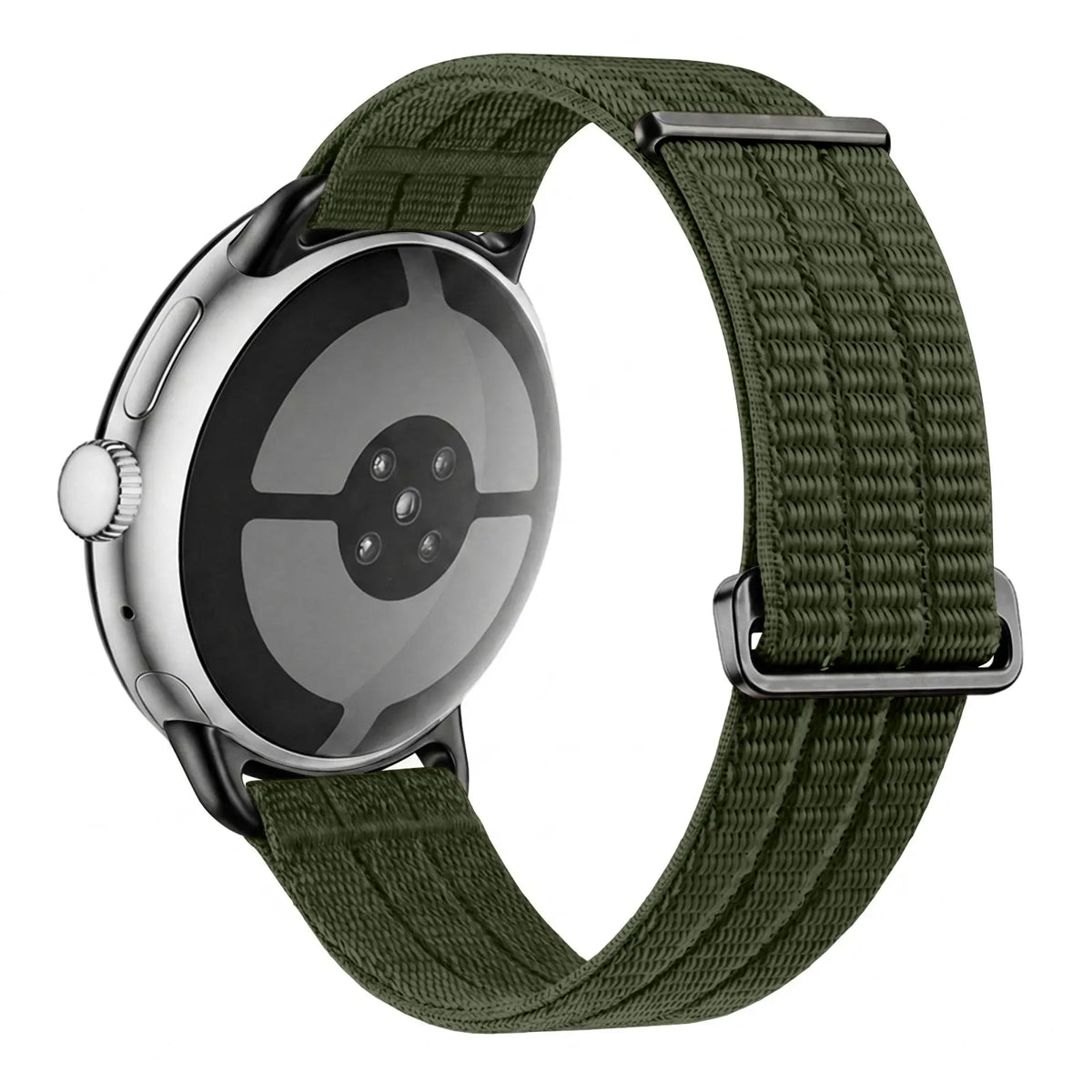 Google Pixel Watch 5 - 45mm Nylon Air Armband (Dunkelgrün)