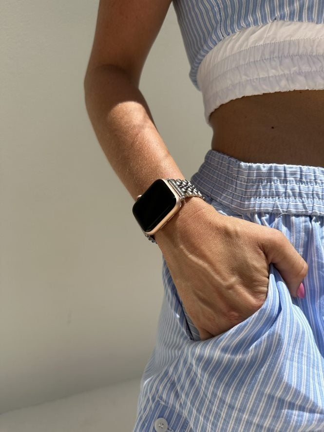 xoxo Wildhearts Apple Watch Stahlarmband (Silber)