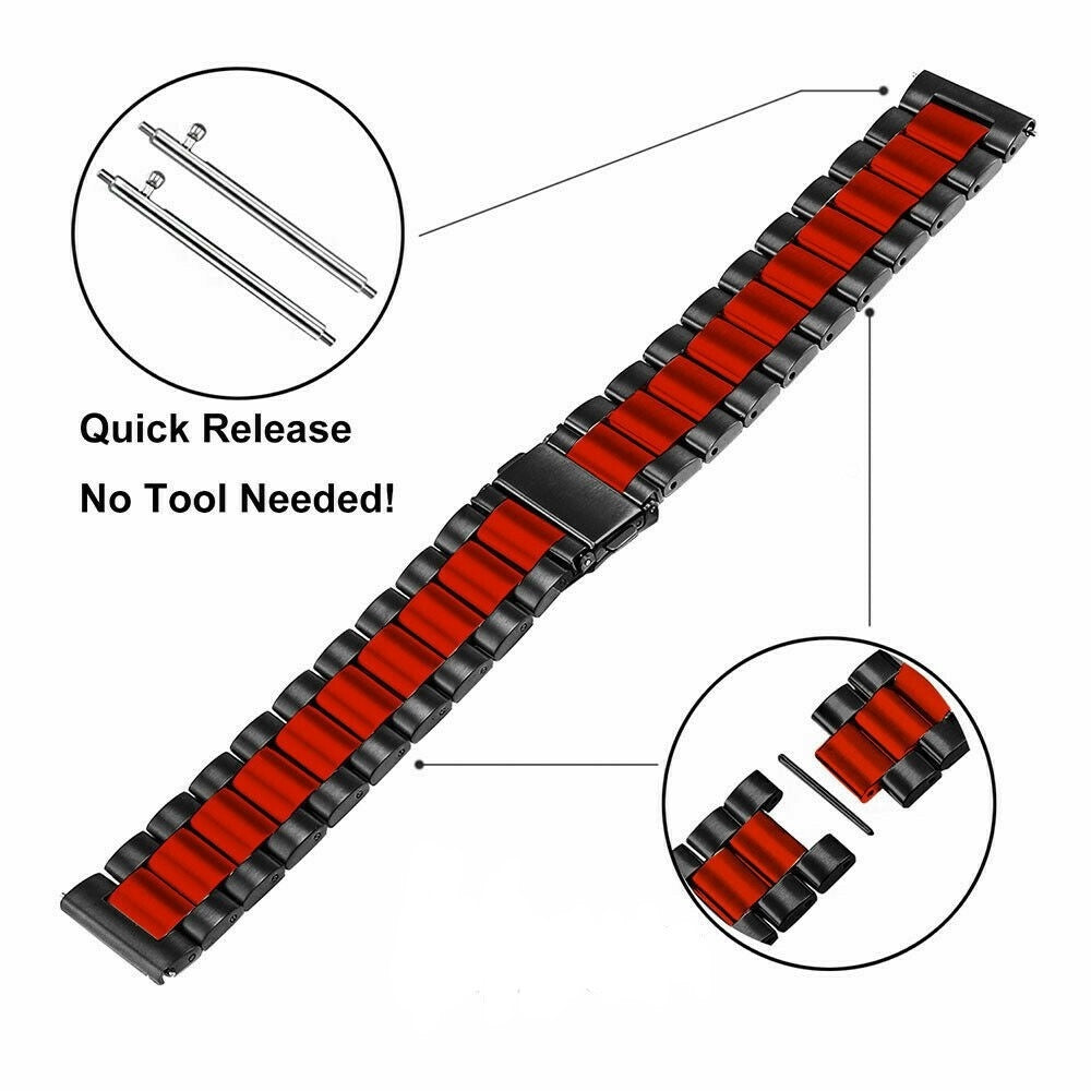 Garmin Approach S12 Stahlarmband (Schwarz/Rot)