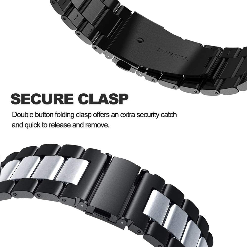 Amazfit Bip 6 Stahlarmband (Schwarz/Silber)