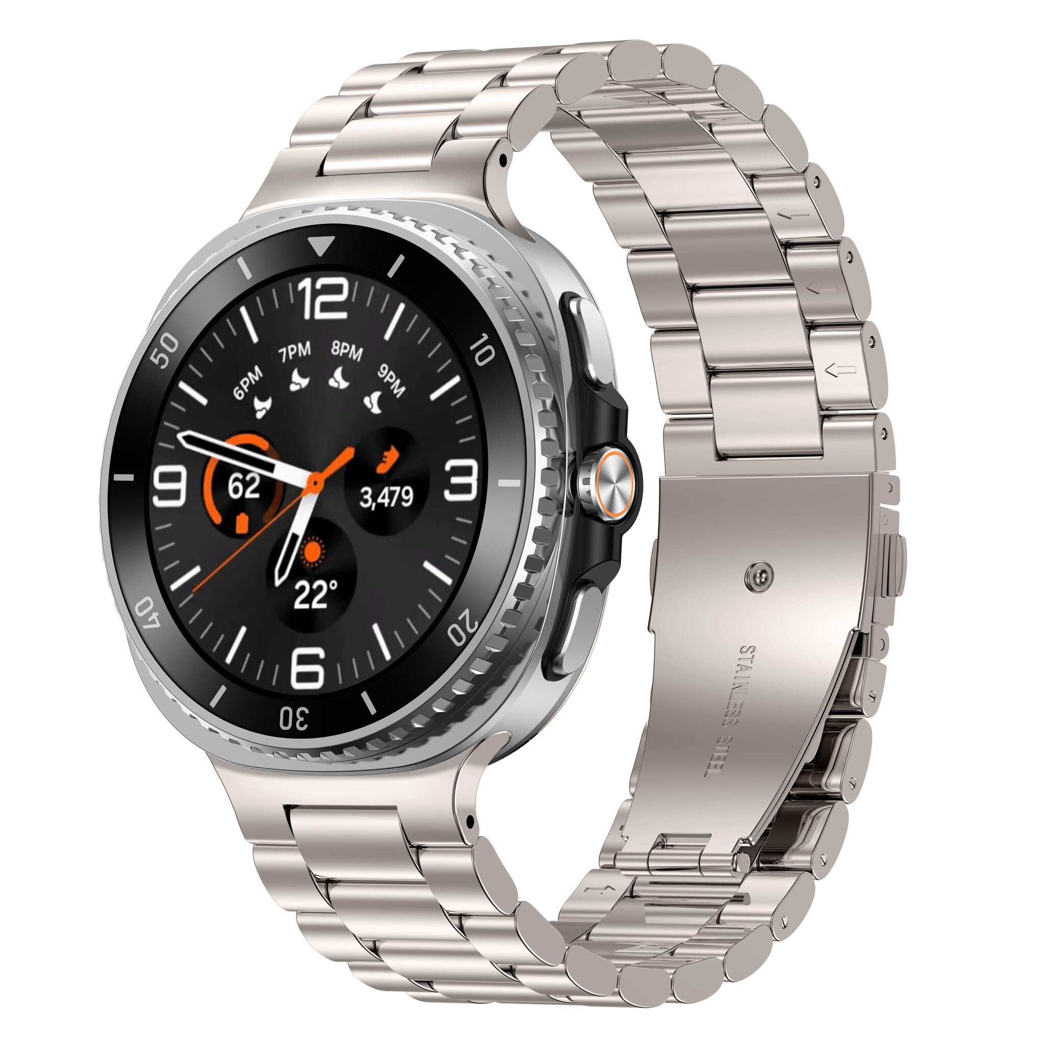 Samsung Galaxy Watch 8 - 44mm Stahlarmband (Polarstern)